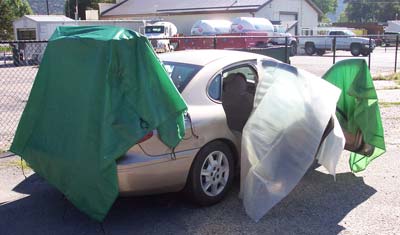 Drying out tent parts