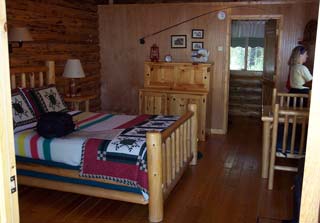 Interior of Silver Wolf cabin