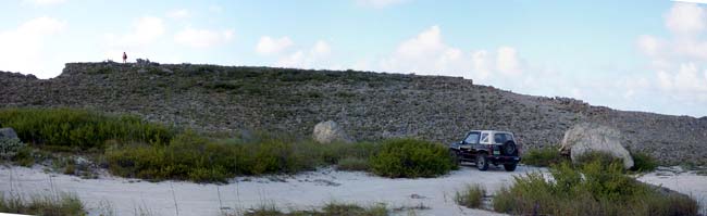 Parking car at cliffs