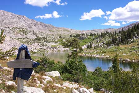 Trail junction leading to Lester Pass