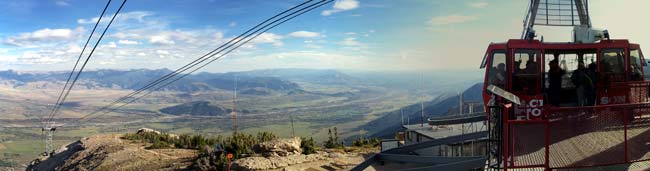 The top of the mountain at Jackson Hole, WY