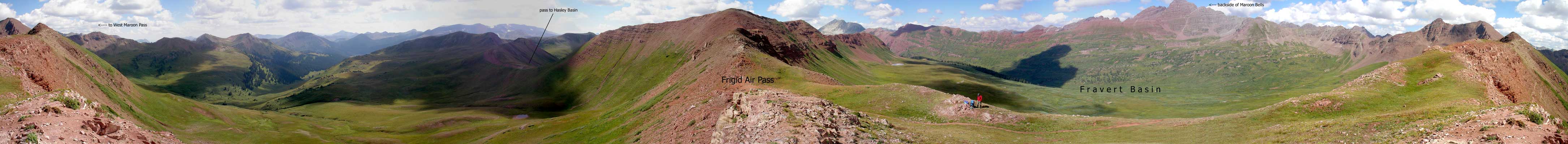 360 panoramic view from Frigid Air Pass