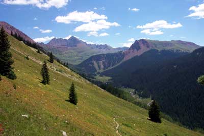 View along North Fork Cutoff trail