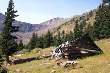 Old cabin along trail